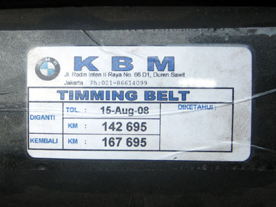 Next timing belt replacement