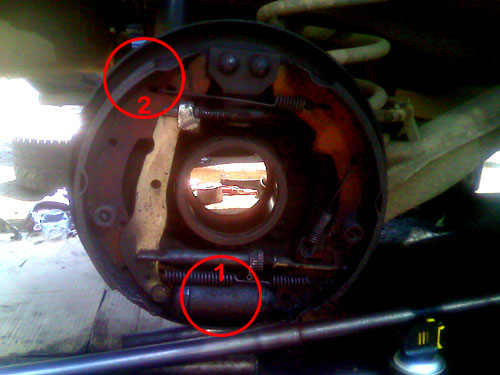 wheel cylinder dan kampas rem