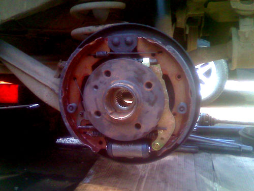 setelah ganti wheel cylinder, kampas rem, dan bearing